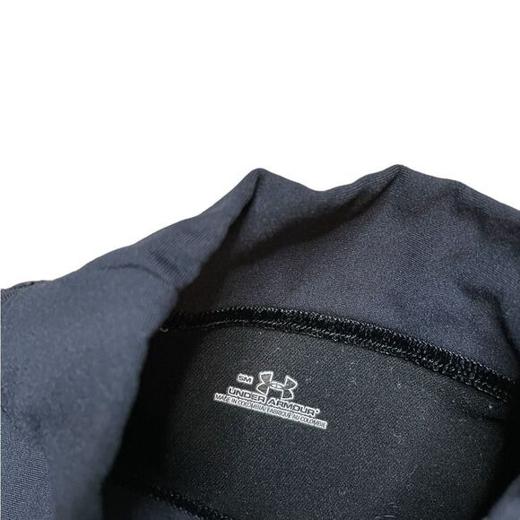 UNDER ARMOUR Mock Neck Long Sleeve Base Layer Shirt Black Size Small - Picture 4 of 5